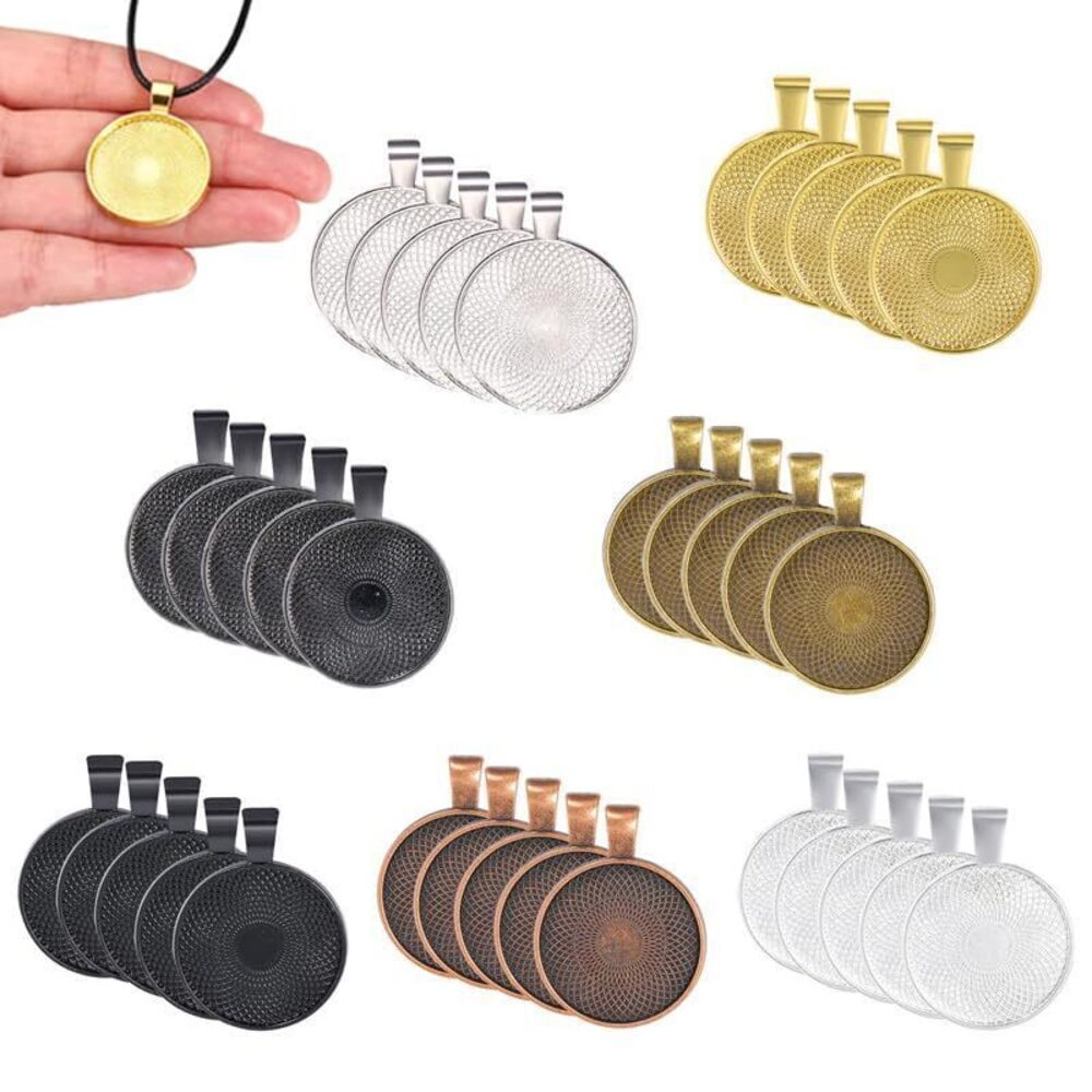 5502 70 Pieces Round Bezel Pendant Trays for Jewelry Making, BetterJonny 1